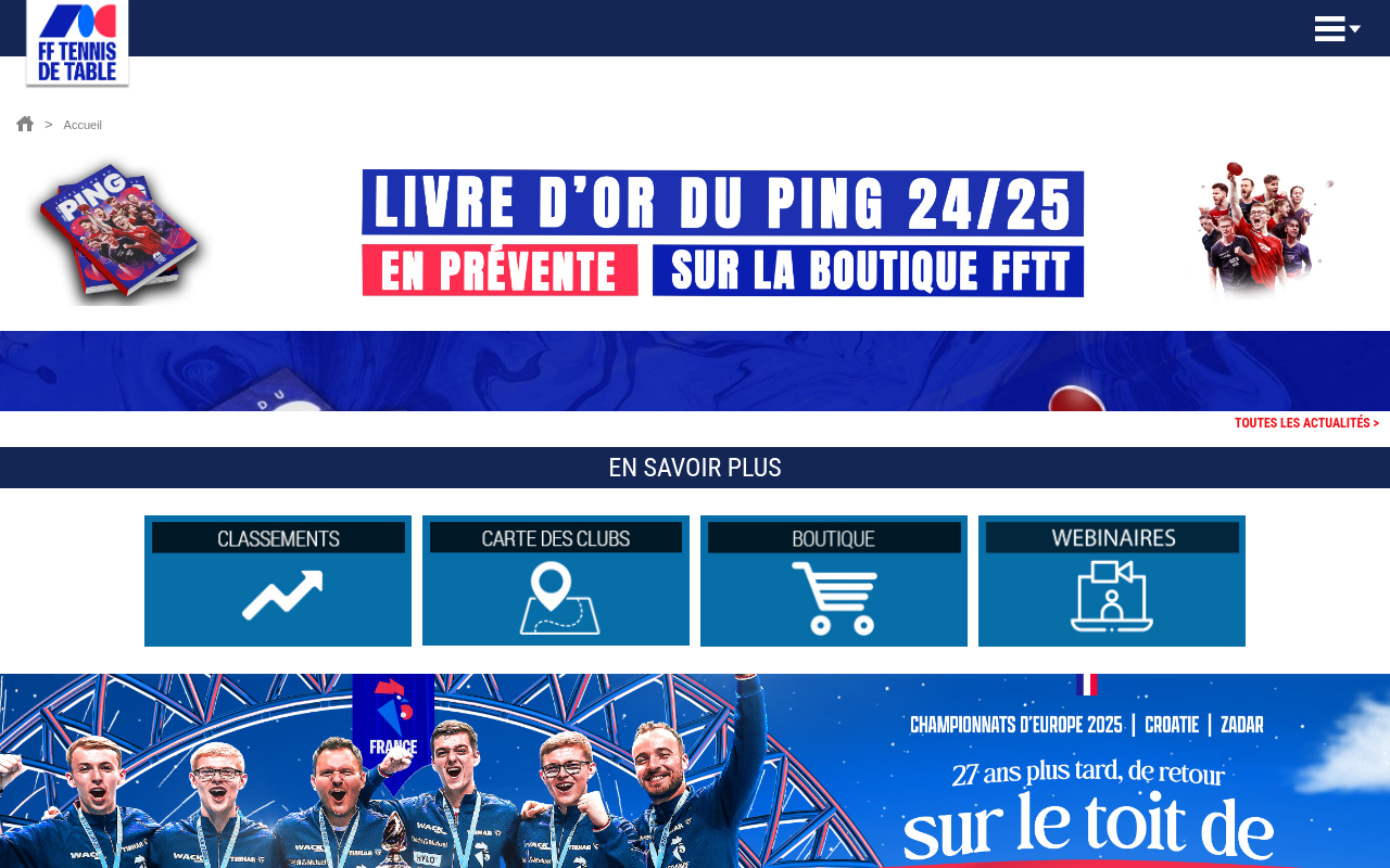 FFTT - Fédération Française de Tennis de Table