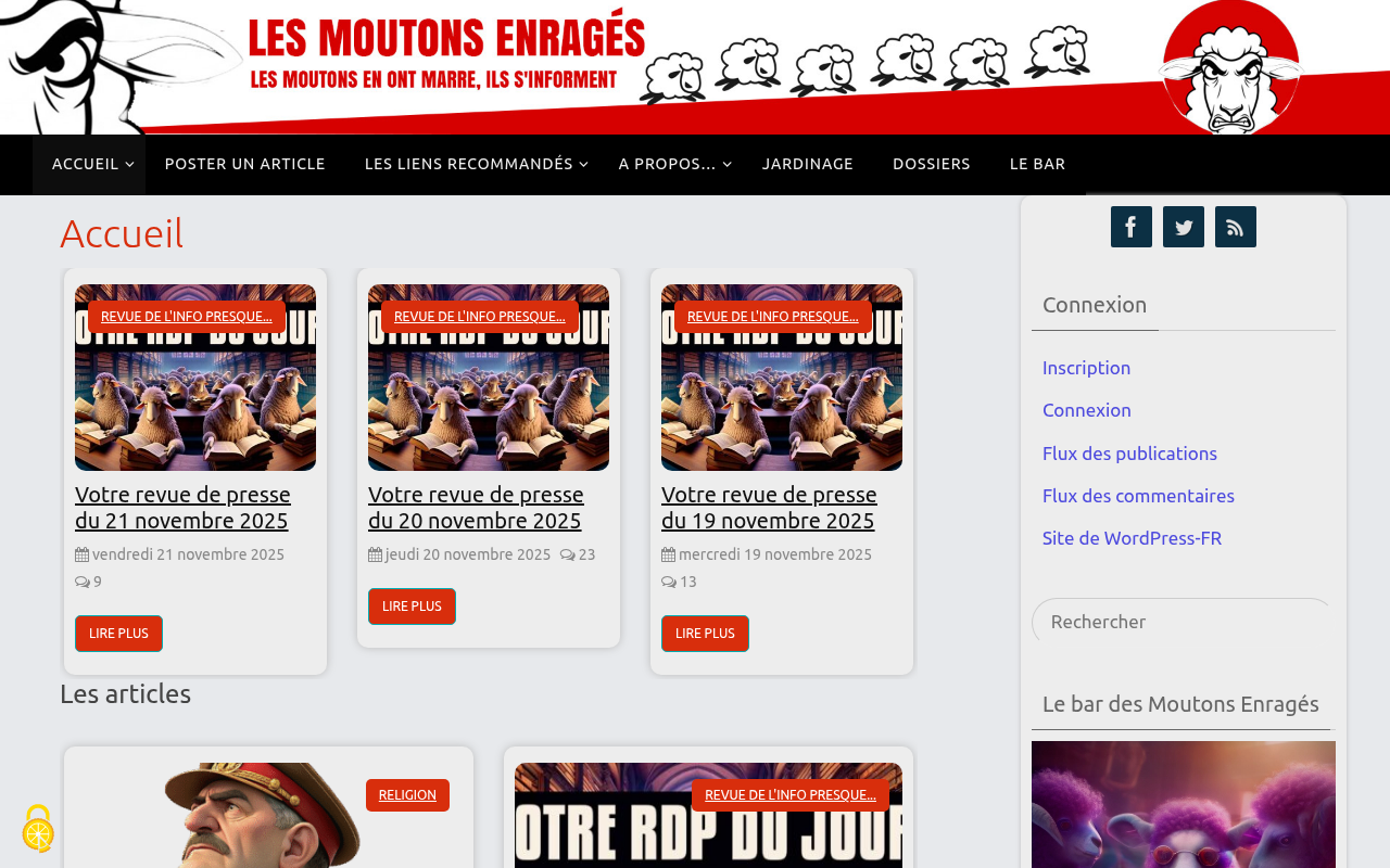 Les moutons enragés – Les moutons en ont marre, ils s'informent