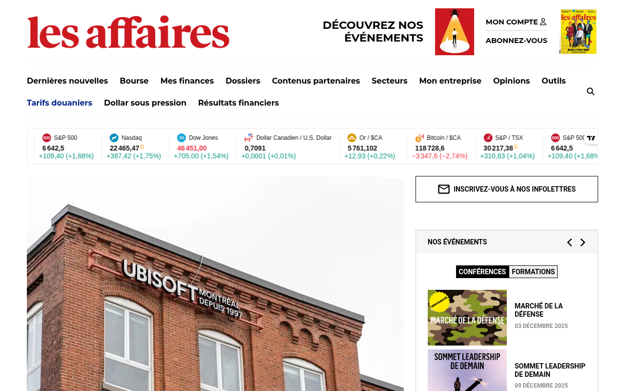 Les Affaires - Actualités Économiques, Bourse et Finances