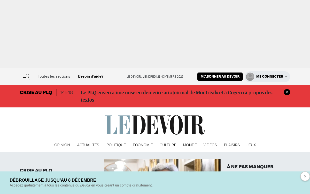 Le Devoir | Nouvelles, politique, économie, culture et chroniques